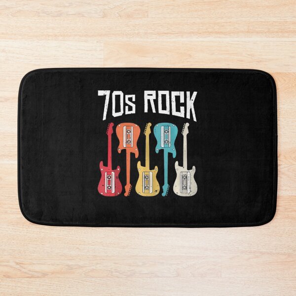 Item preview, Colorful “70s Rock” Graphic with Retro Guitar and Cassettes #9907 designed and sold by pple-frame.