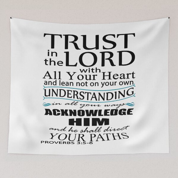 Item preview, Bible Verse Proverbs 3:5-7 Quote Of Encouragement designed and sold by Roland1980.