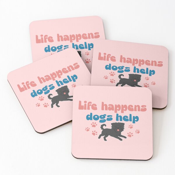 Item preview, Life Happens Dogs Help Funny Affenpinscher Dog Quote Design designed and sold by Colorfulman.