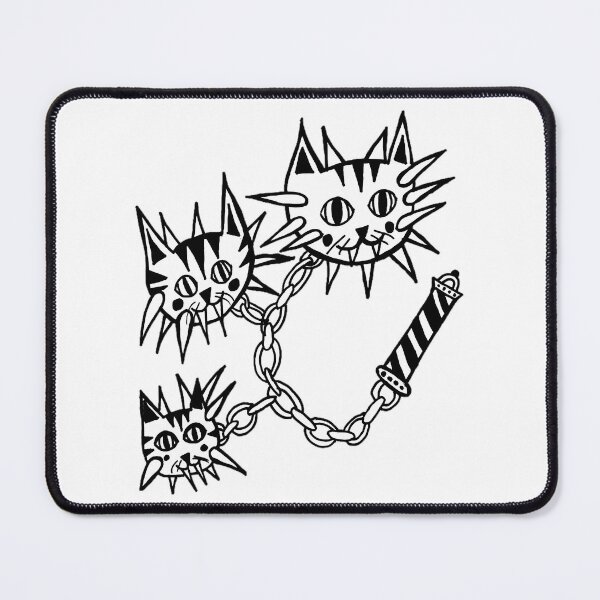 Item preview, Cat Flail Greyscale Tattoo Style designed and sold by martinmatale.