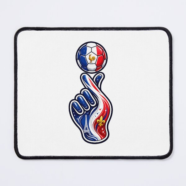 Item preview, France Soccer Finger Spin Design | French Football Fan Art | Tricolor Football Graphic | France World Cup Supporter Gift | Soccer Lover T-Shirt Sticker Poster designed and sold by thesmilngnature.