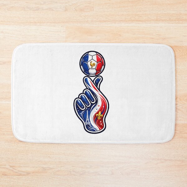 Item preview, France Soccer Finger Spin Design | French Football Fan Art | Tricolor Football Graphic | France World Cup Supporter Gift | Soccer Lover T-Shirt Sticker Poster designed and sold by thesmilngnature.