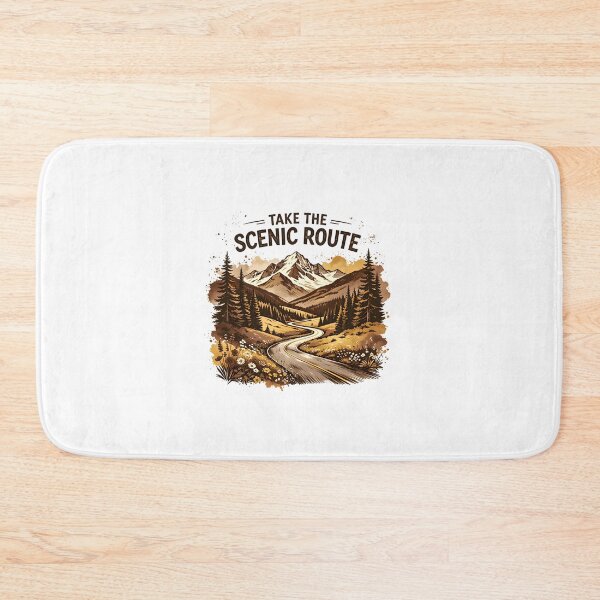 Item preview, Take The Scenic Route Retro Mountain Road Travel Design designed and sold by Spirit of Siam.