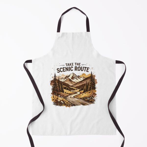 Item preview, Take The Scenic Route Retro Mountain Road Travel Design designed and sold by Spirit of Siam.