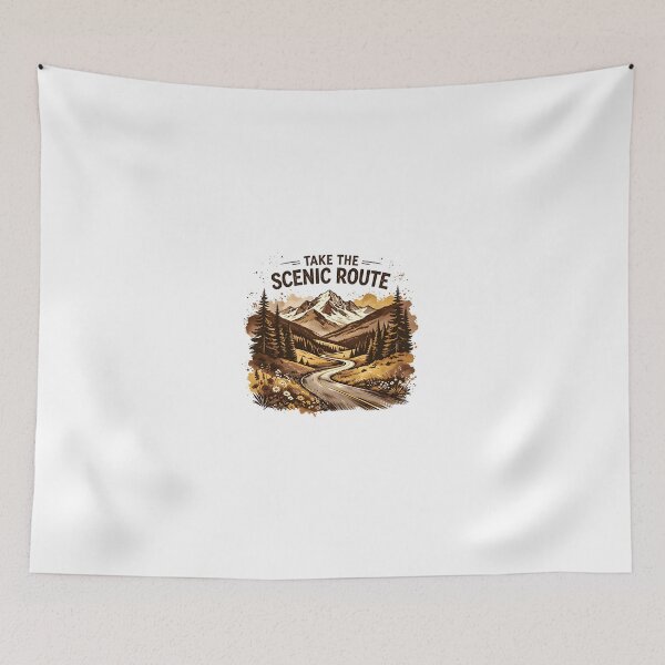 Item preview, Take The Scenic Route Retro Mountain Road Travel Design designed and sold by Spirit of Siam.