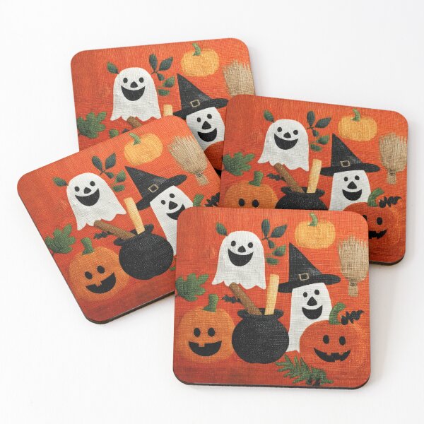 Item preview, Cute Halloween Ghosts and Jack-o'-Lanterns designed and sold by colorful-white.