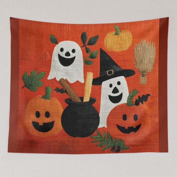 Item preview, Cute Halloween Ghosts and Jack-o'-Lanterns designed and sold by colorful-white.