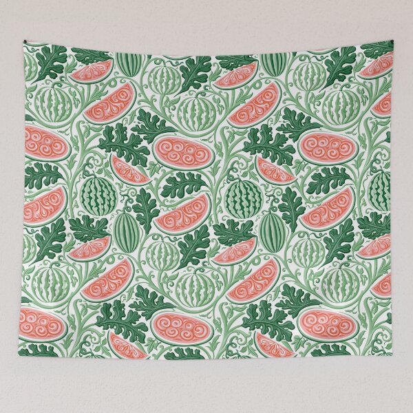 Item preview, Watermelon Vine Folk Art Pattern designed and sold by junkydotcom.