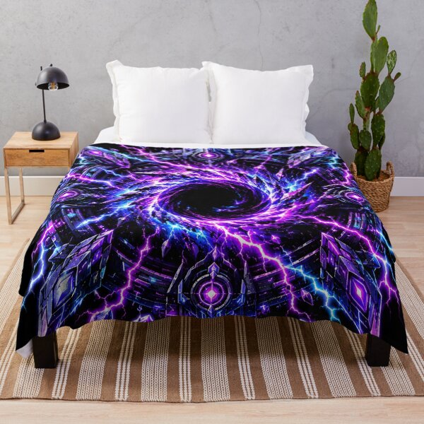 Item preview, Void Matter Cosmic Black Hole Crystal Neon Lightning designed and sold by RiteshCenter .