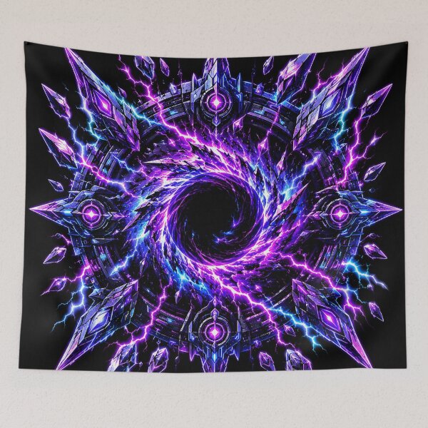 Item preview, Void Matter Cosmic Black Hole Crystal Neon Lightning designed and sold by RiteshCenter .