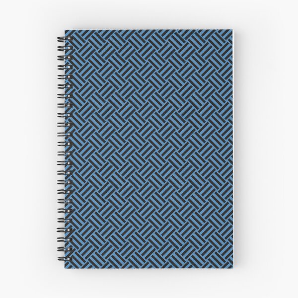 Item preview, Steel Blue and Black basket weave designed and sold by pattern-archive.