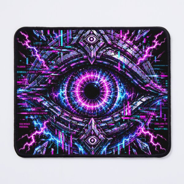Item preview, Void Mirage Cybernetic Glitch Eye Neon Lightning Matrix designed and sold by RiteshCenter .