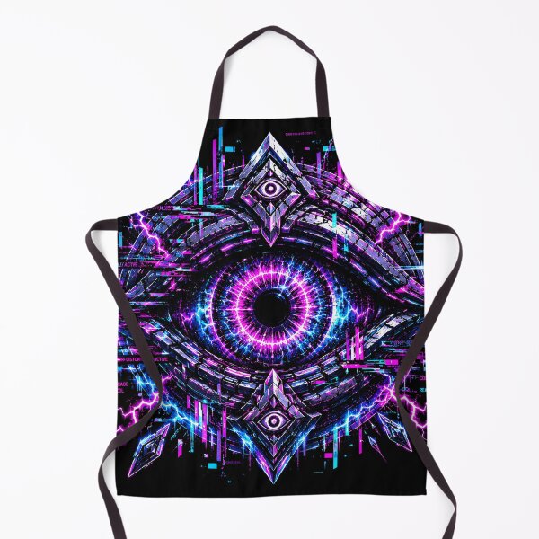 Item preview, Void Mirage Cybernetic Glitch Eye Neon Lightning Matrix designed and sold by RiteshCenter .