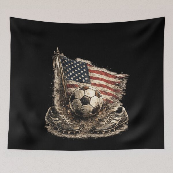 Item preview, American Flag Soccer Ball Cleats designed and sold by Corvoria.