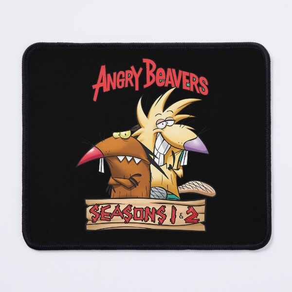 Item preview, Smiling Cartoon Beavers Posing Above a Wooden Plank designed and sold by goodsstore96.