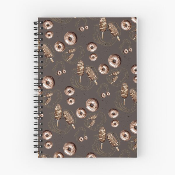 Item preview, Hand Drawn Chocolate Donuts and Ice Cream Pattern designed and sold by AnilaPike Studio.