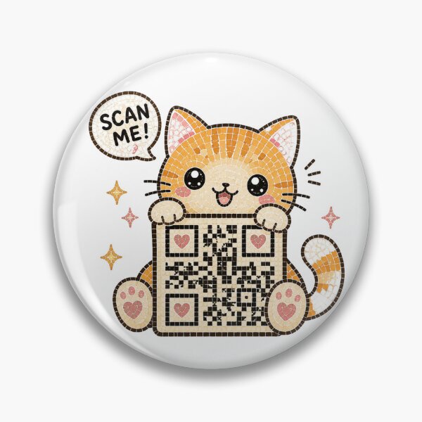 Item preview, Cute Kawaii Cat Scan Me QR Code designed and sold by     NovaCraft.
