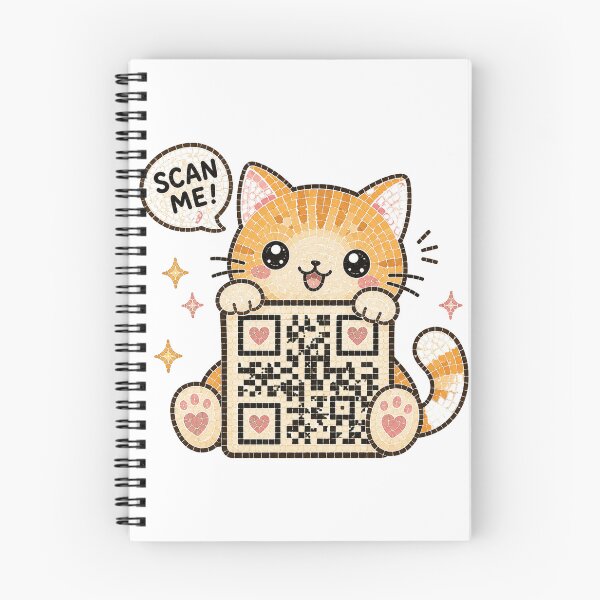 Item preview, Cute Kawaii Cat Scan Me QR Code designed and sold by     NovaCraft.