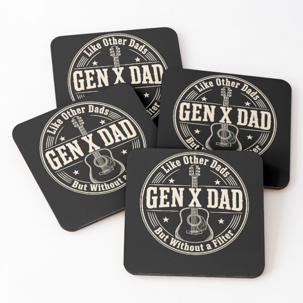Aperçu de l'œuvre Gen X Dad Without a Filter Funny Guitar Dad Humor créée et vendue par JasKei-Designs.