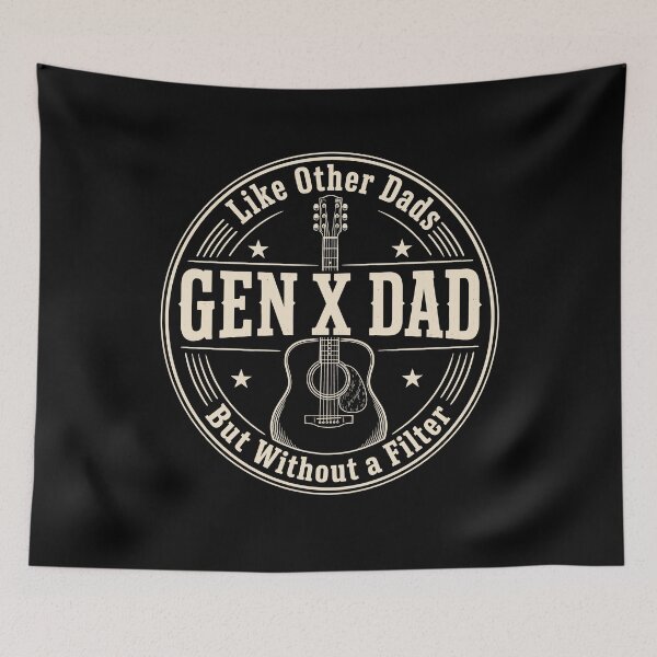 Item preview, Gen X Dad Without a Filter Funny Guitar Dad Humor designed and sold by JasKei-Designs.
