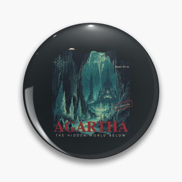 Item preview, Retro Agartha Travel Poster The Hidden World Below designed and sold by KaBaRen.