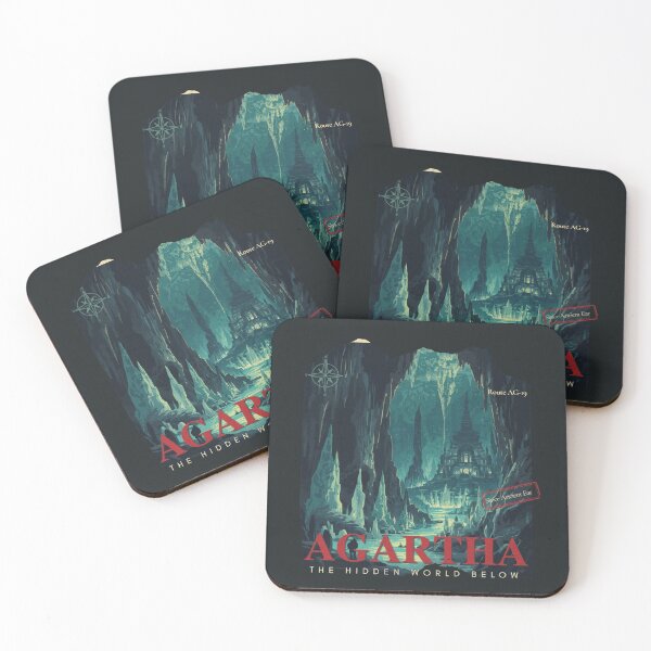 Item preview, Retro Agartha Travel Poster The Hidden World Below designed and sold by KaBaRen.