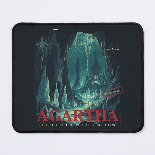 Item preview, Retro Agartha Travel Poster The Hidden World Below designed and sold by KaBaRen.
