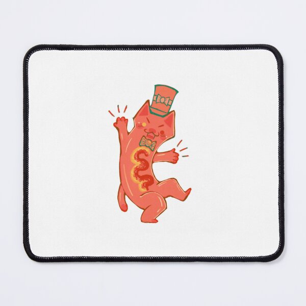 Item preview, Distinguished Gentleman Funny Orange Cat Hotdog Illustration designed and sold by TheMidnightantt.