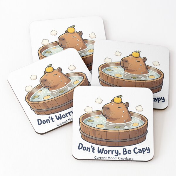 Item preview, Funny Capybara Pun Relaxing Bath Design designed and sold by Rama KLK.