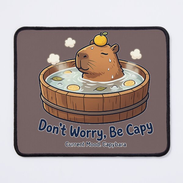 Item preview, Funny Capybara Pun Relaxing Bath Design designed and sold by Rama KLK.