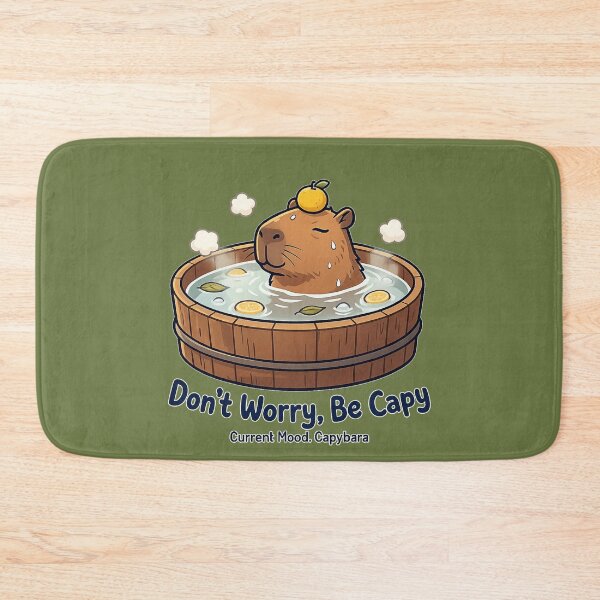 Item preview, Funny Capybara Pun Relaxing Bath Design designed and sold by Rama KLK.