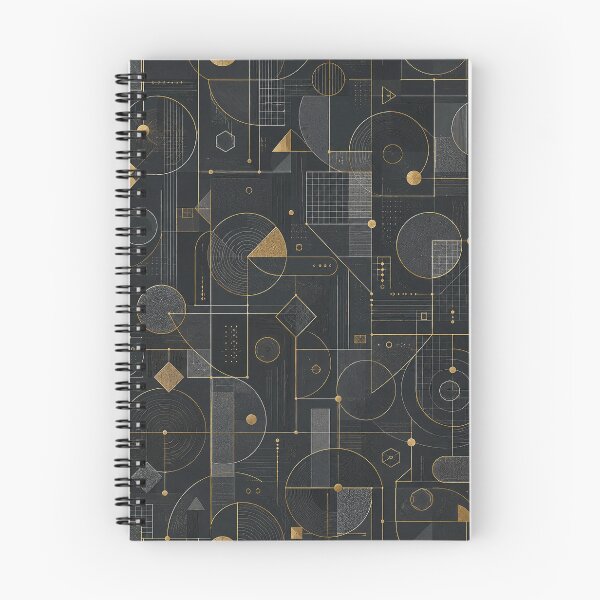 Item preview, Bauhaus Corporate Geometric Pattern – Luxury Charcoal & Gold Art designed and sold by OpenDreamArts.
