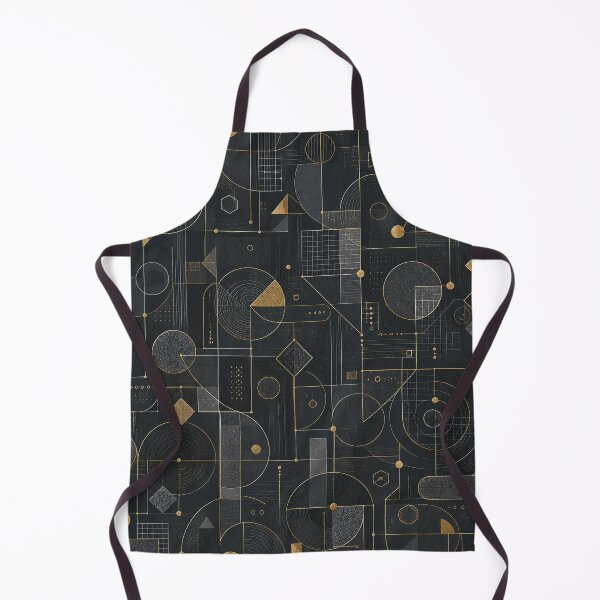 Item preview, Bauhaus Corporate Geometric Pattern – Luxury Charcoal & Gold Art designed and sold by OpenDreamArts.