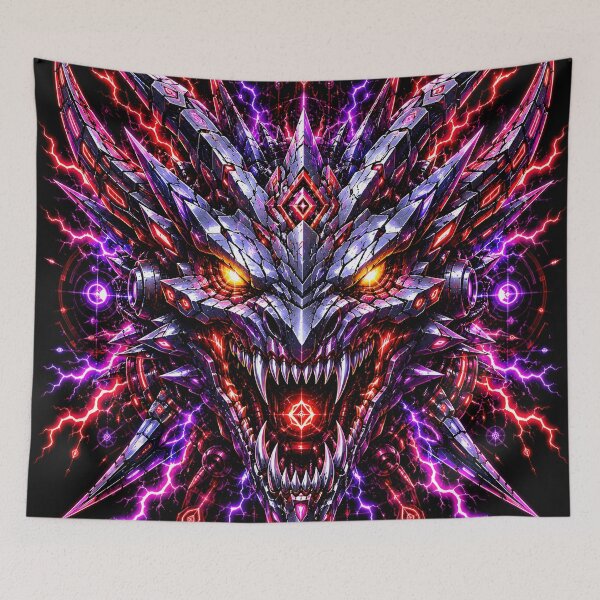 Item preview, Void Mega Cybernetic Dragon Armor Neon Lightning designed and sold by RiteshCenter .