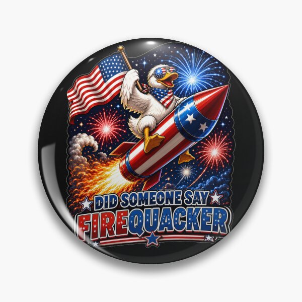Item preview, Did Someone Say Firequacker Patriotic Duck Rocket 4th of July Funny Gift designed and sold by Nightarel.