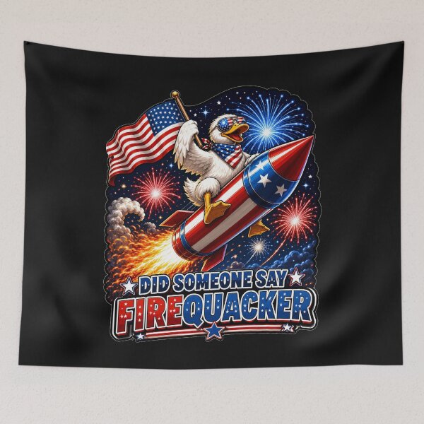 Item preview, Did Someone Say Firequacker Patriotic Duck Rocket 4th of July Funny Gift designed and sold by Nightarel.