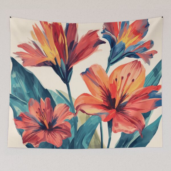 Item preview, Orange Tropical Flowers designed and sold by SeaStarAlex.