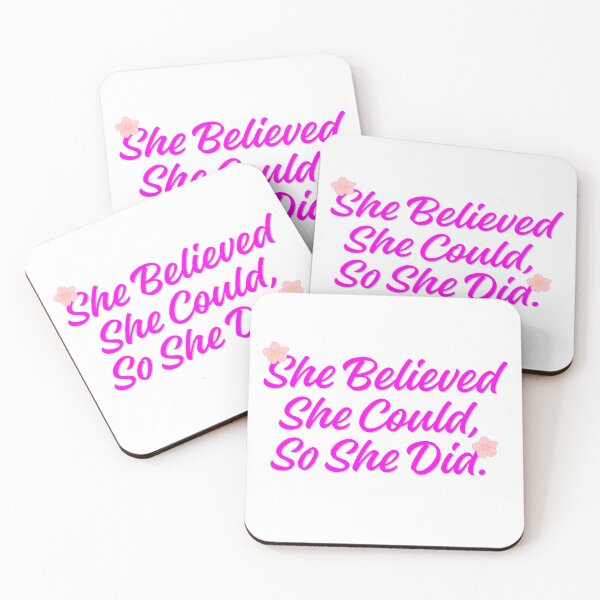 Item preview, She Believed She Could Quote designed and sold by pranshuvibes.