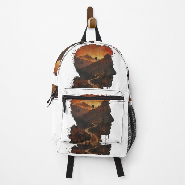 Item preview, Man Silhouette Mountain Double Exposure Art designed and sold by GabeMountainArt.