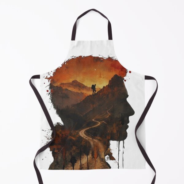 Item preview, Man Silhouette Mountain Double Exposure Art designed and sold by GabeMountainArt.