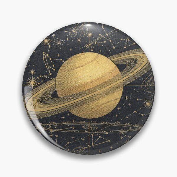 Item preview, Celestial Saturn and Its Rings Study in Gilt designed and sold by PictorialWhimsy.
