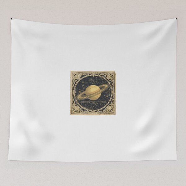 Item preview, Celestial Saturn and Its Rings Study in Gilt designed and sold by PictorialWhimsy.