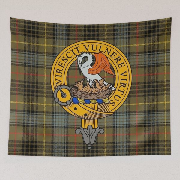 Item preview, Stewart Crest and Weathered Hunting Tartan designed and sold by Kirrindy Designs.