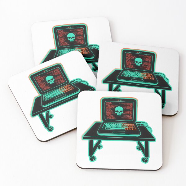 Item preview, Retro Cyber Hacker Laptop Neon Glitch Art designed and sold by PixelThrive.