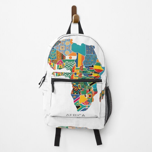 Item preview, Vibrant Geometric Africa Map Art designed and sold by SavannaCanvas.