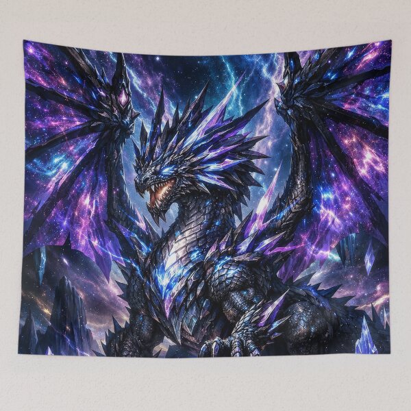 Item preview, Cosmic Crystal Dragon | Celestial Galaxy Fantasy Art designed and sold by DrakariArt.