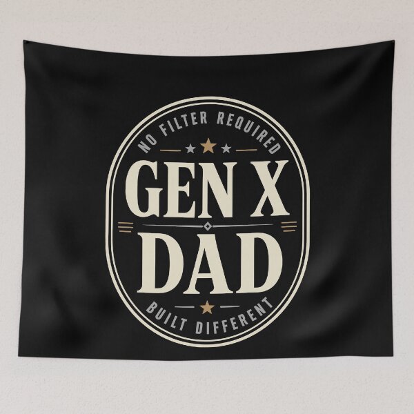 Item preview, Gen X Dad No Filter Required Built Different Retro Humor designed and sold by JasKei-Designs.