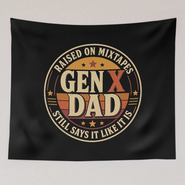 Item preview, Gen X Dad Raised on Mixtapes Still Says It Like It Is designed and sold by JasKei-Designs.