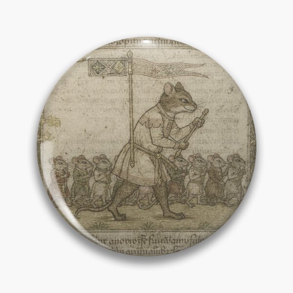Item preview, Medieval Cat Standard-Bearer Marching to Battle Manuscript Art designed and sold by PictorialWhimsy.
