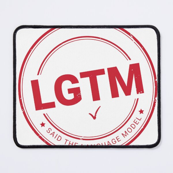 Item preview, LGTM Said The Language Model Coding Stamp designed and sold by Bianca Oltean.